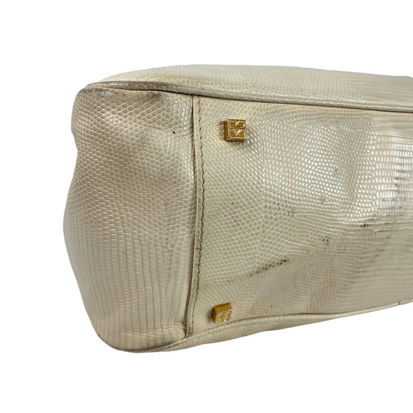 KATE SPADE NEW YORK Genuine Leather Cream Ivory Satchel Handbag Purse Tote - Picture 8 of 16